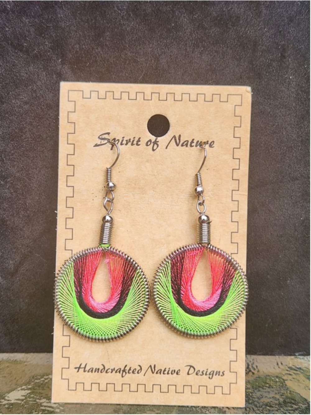Spirit Of Nature Bohemian Handcrafted Thread Woven Multicolored Earrings